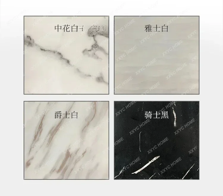 Q خزانة تلفزيون وطاولة شاي مجموعة أثاث غرفة المعيشة سطح من الرخام حامل تلفزيون خزانة أرضية منخفضة