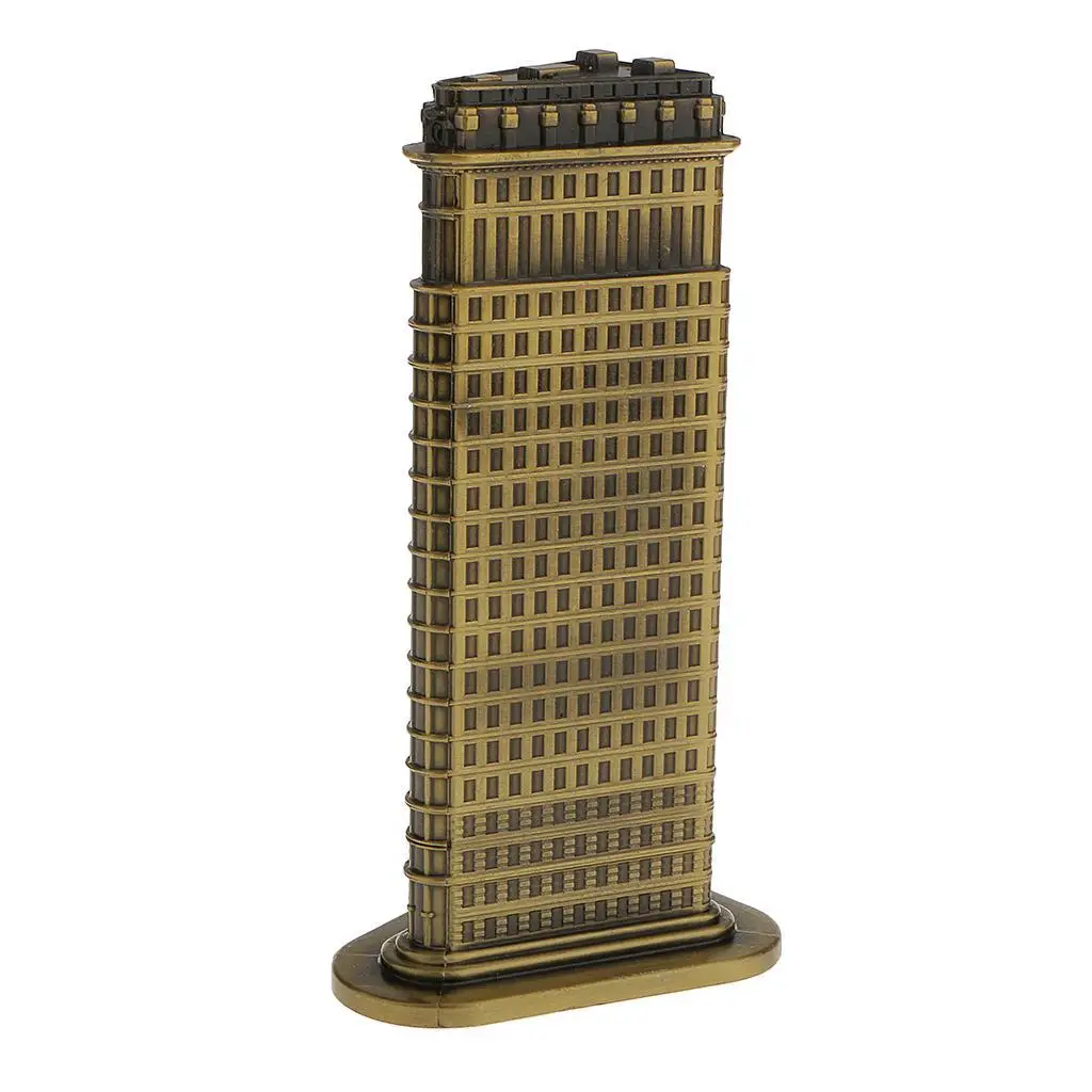 Souvenir Building Metal Flatiron Building Model Desk Decor -18cm