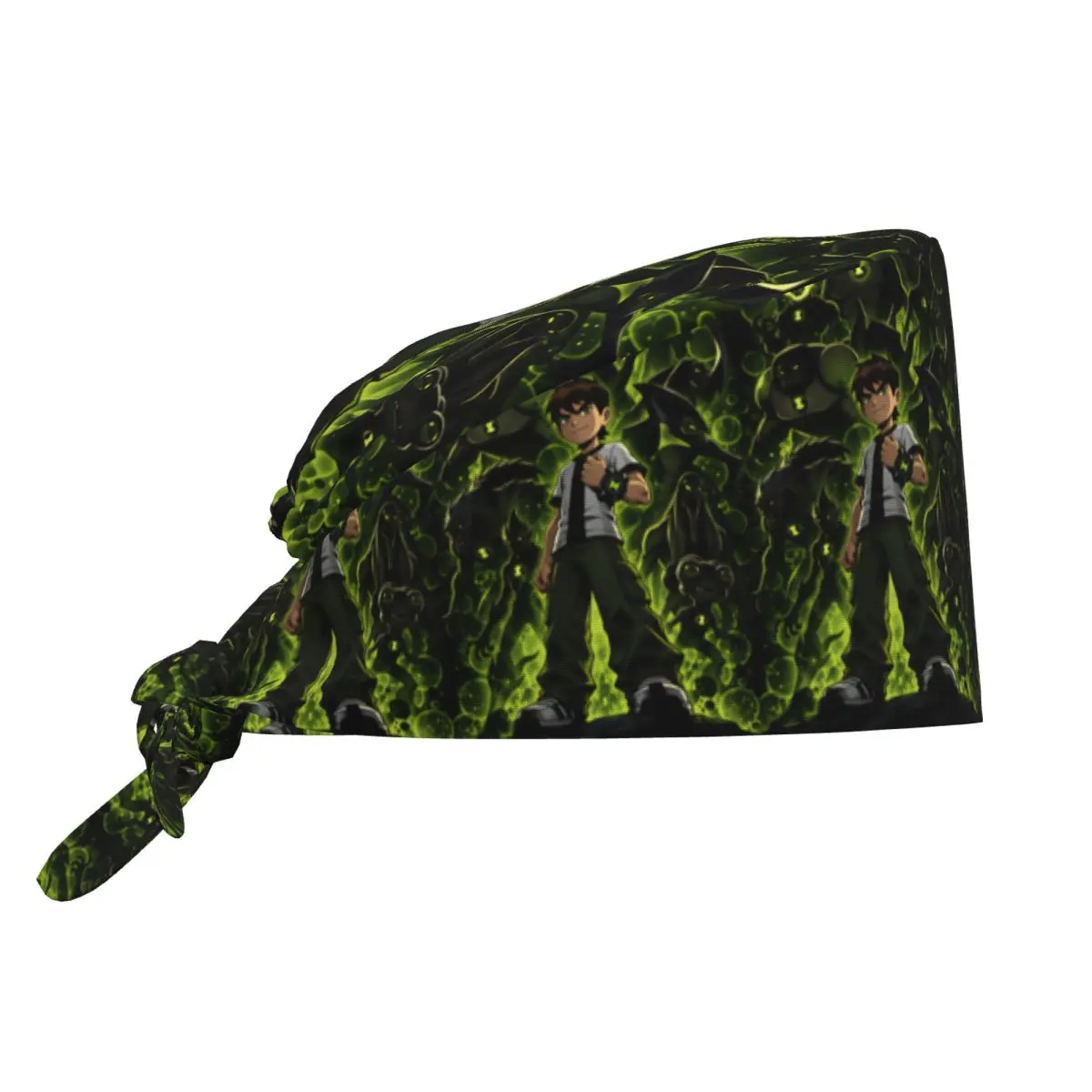 Nursing Hats Ben 10 Cartoon Work Scrub Cap Y2K Fashion Medical Cap Comfortable For Unisex Tie Back Working Caps
