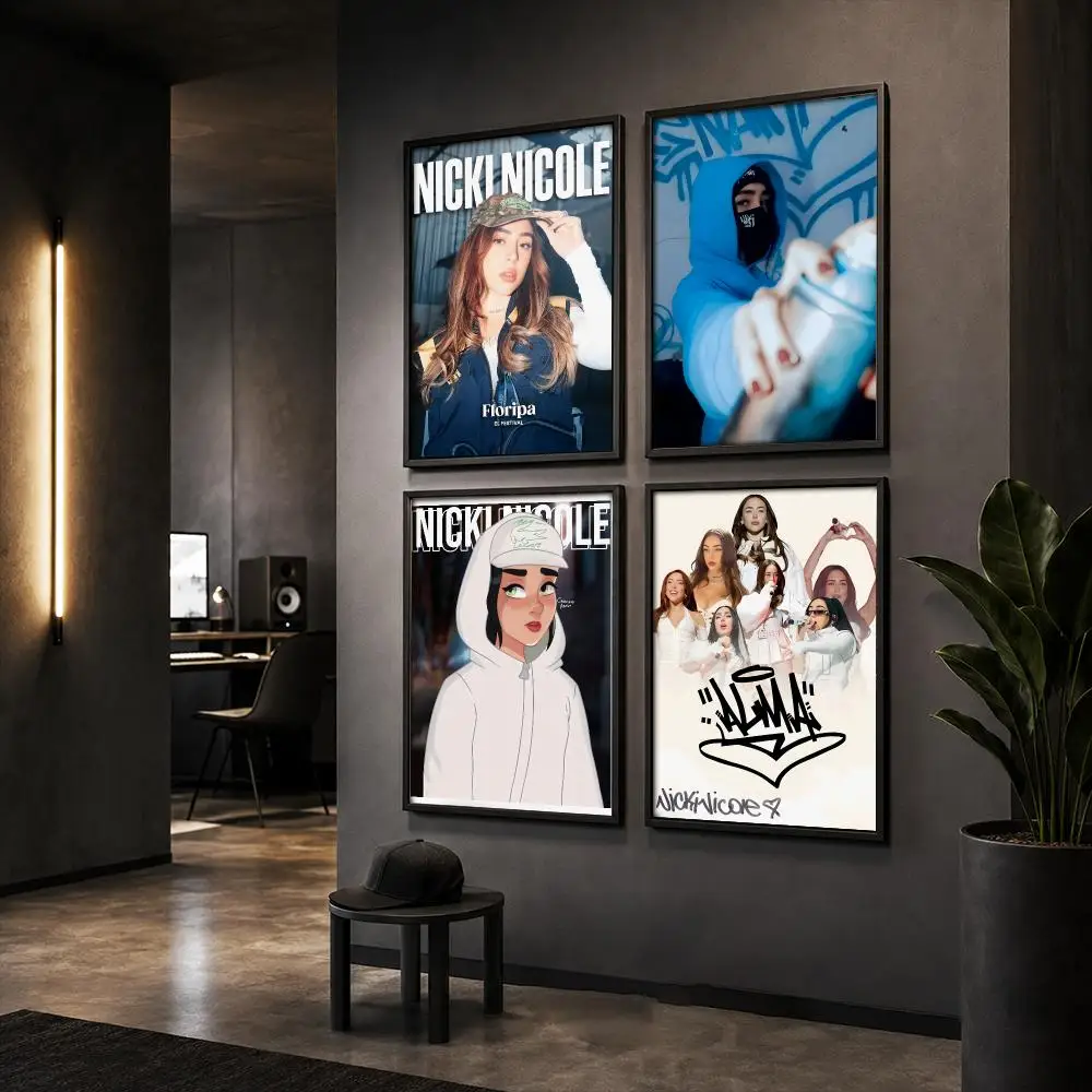 Popular Latin Singer N-Nicki N-Nicole Poster Wall Art Print Sticker for Bedroom Living Room Dorm Office Modern Home Decor
