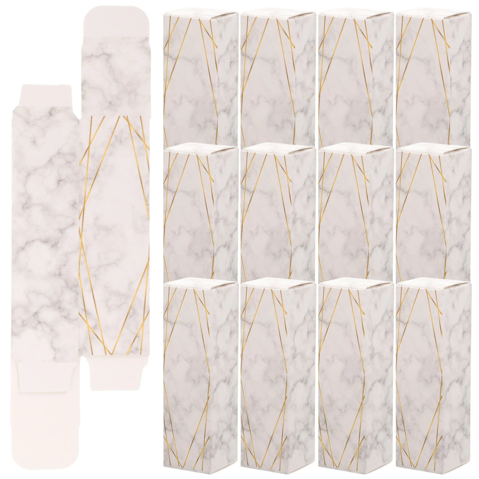 50 قطعة علبة تعبئة أحمر الشفاه علبة هدية ورقية لحامل أنبوب ملمع الشفاه تخزين العطور الصغيرة حاوية هدايا فارغة