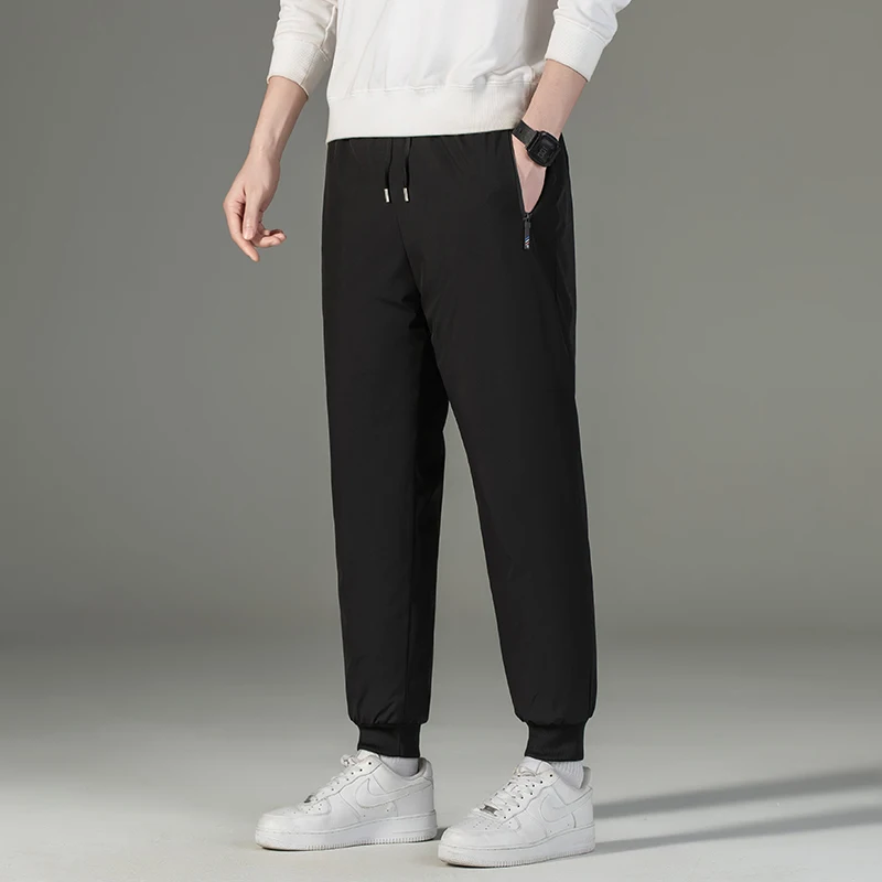 

Осень-зима, высокие мужские универсальные спортивные брюки, повседневные брюки, мужские повседневные модные брюки, мужские практичные простые брюки с несколькими карманами