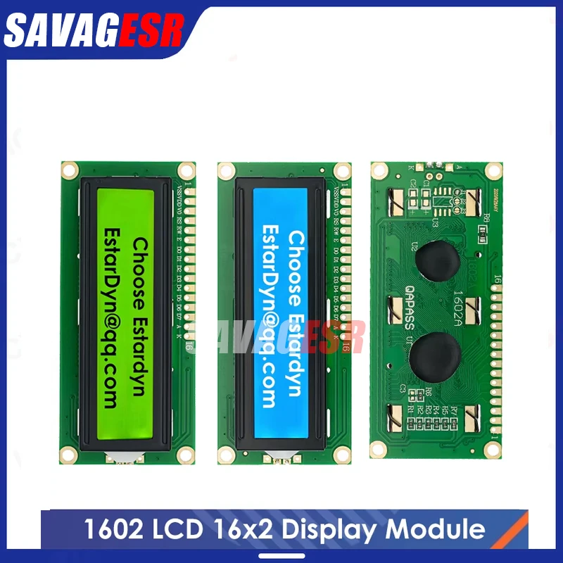LCD1602 1602 LCD Module Blue / Yellow Green Screen 16x2 Character LCD Display PCF8574T PCF8574 IIC I2C Interface 5V for