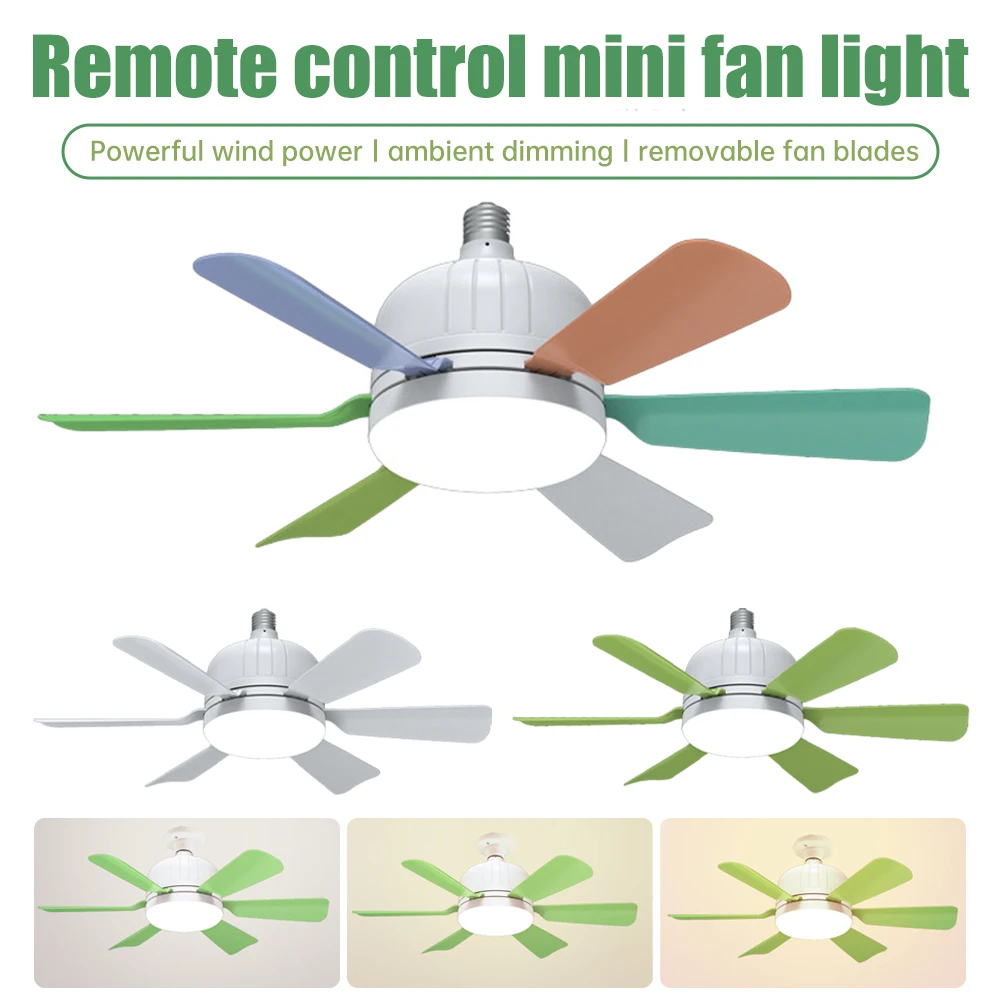 40W Fan Light With Smart Remote Control Ceiling Light Removable Fan Light 3-speed Wind Speed For Bedroom Living Room Fan