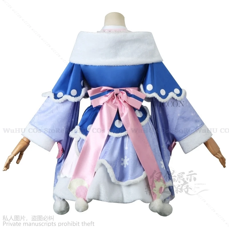 Mikuu 2024 SNOW MIKO Cosplay Costumes Anime Women Game Project Sekai Cosplay Lolita Dress Costume Blue Wigs Halloween Party Xmas