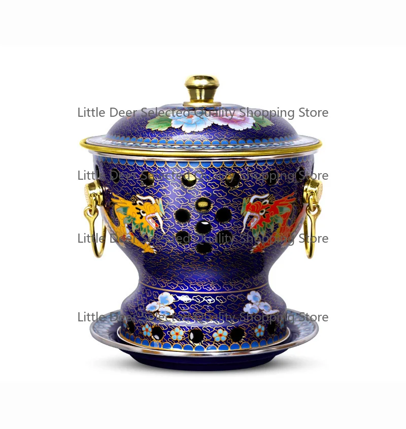 

Chinese Copper Hot Pot for Lamb Beef Chicken Meat Mini Enamel Hotpot