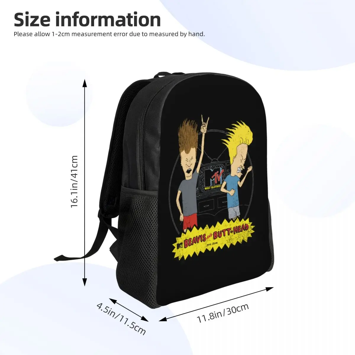 Ransel Laptop klasik MTV Beavis dan Butthead tas buku dasar pria wanita untuk tas seri televisi komik pelajar sekolah kuliah