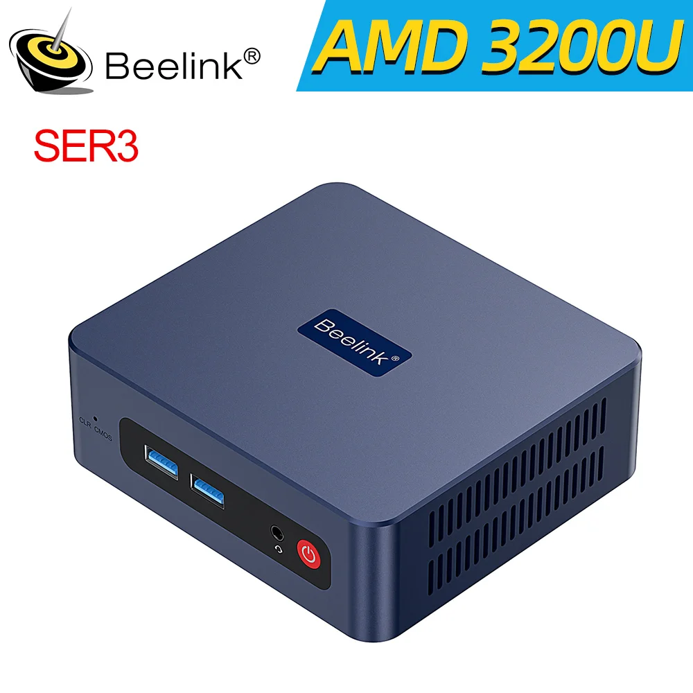 Beelink SER3 Mini PC AMD Ryzen 3 3200U SER5 Ryzen 5 5500U DDR4 16GB 32GB SSD 500GB WiFi BT RJ45 1000M  Desktop Office Computer