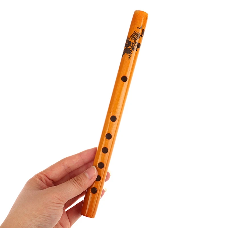 New 10-Pack Chinese Traditional 6-Hole Bamboo Flute Recorder Clarinet Student Musical Instrument Wood Color