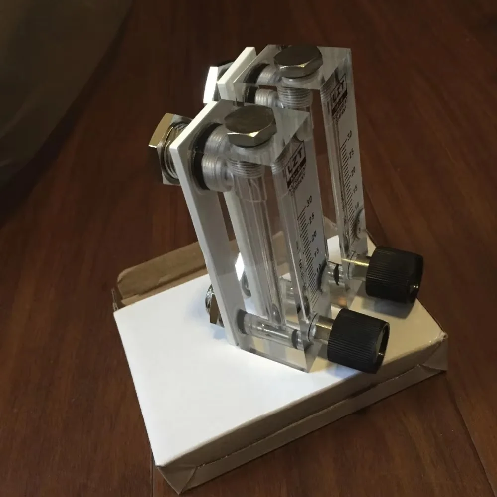 

LZT-6T 0.3-3 L/min Square Panel Type Gas Flowmeter Air Flow Meter rotameter LZT6T Tools Flow Measuring