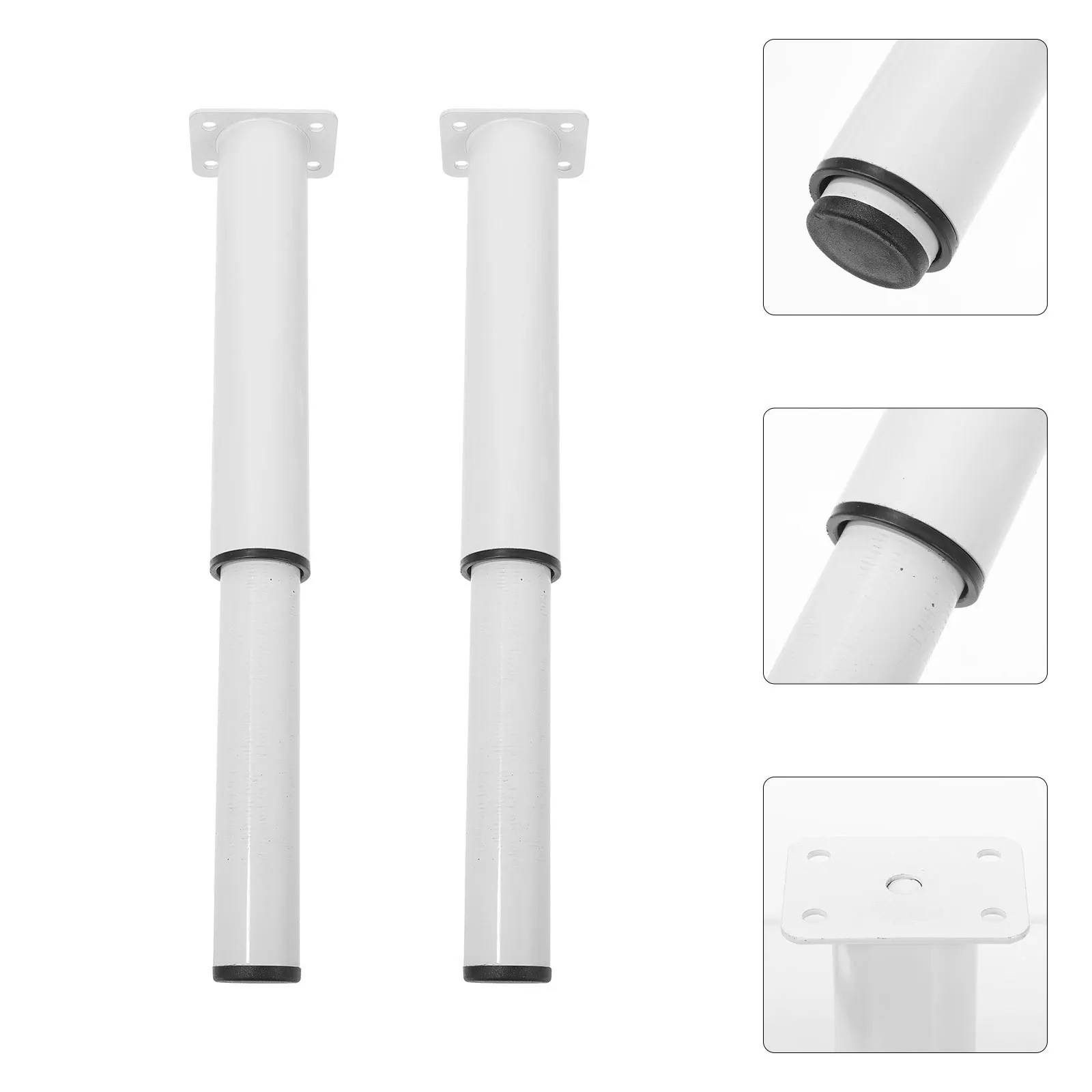 

2Pcs Adjustable Bed Support Leg Anti-Skid Rubber Pad High Load-Bearing Metal Table Legs Furniture Feet Bed Support Legs