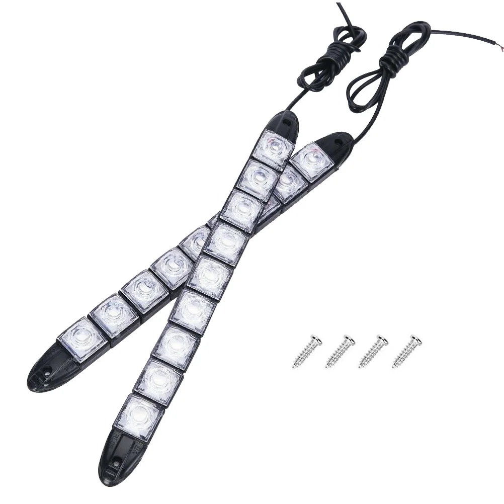 

2 pcs LED Signal Lamp Waterproof Marine Lights for Boats Cars Yachts Durable Decorative Navigational Daytime Running Strip