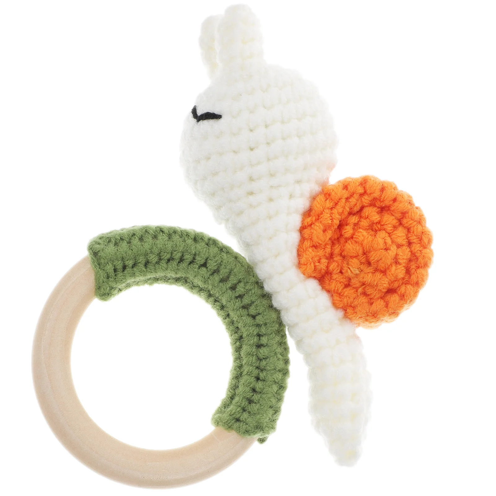 Bracciale in legno che suona il giocattolo del bambino Sonagli per bambini Tessuto per maglieria che scuote il neonato
