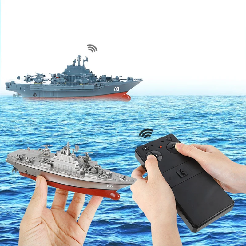 Rc Boats Bath Toys for Boys Children Gift Remote Control Ship Aircraft Carrier Frigate Speed Boats Kids 3 4 5 6 7 8 9 Years Old