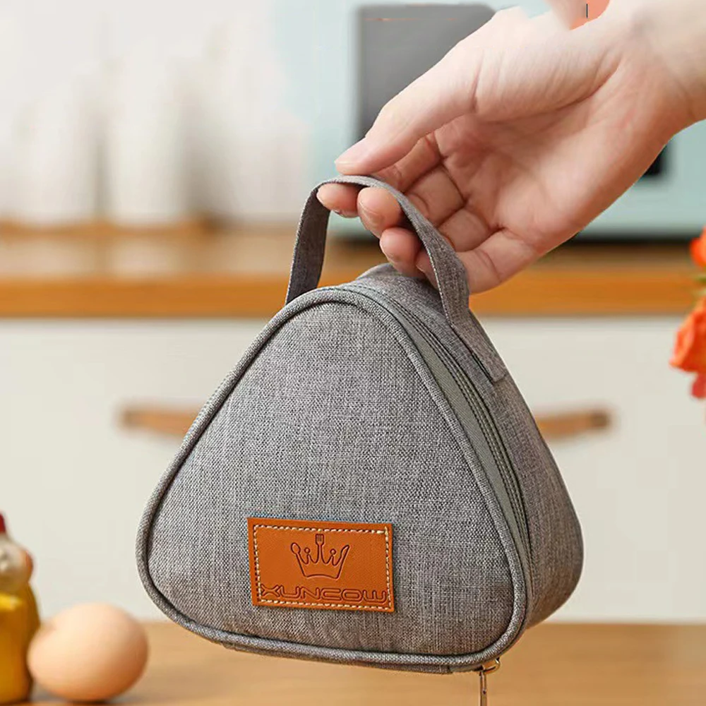 جديد المحمولة الثلاثي حقيبة عزل صغيرة الألومنيوم احباط طالب كرة الأرز حقيبة لطيف المحمولة علب الاغذية في الهواء الطلق حقيبة الغداء #5