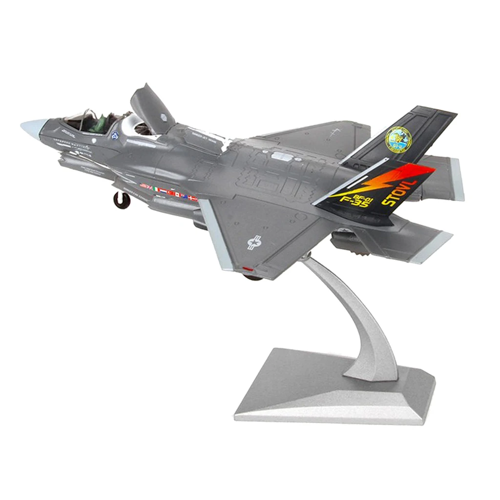 1:72 Die Cast American F-35B Fighter Warcraft Model w/ Display Stand Decor