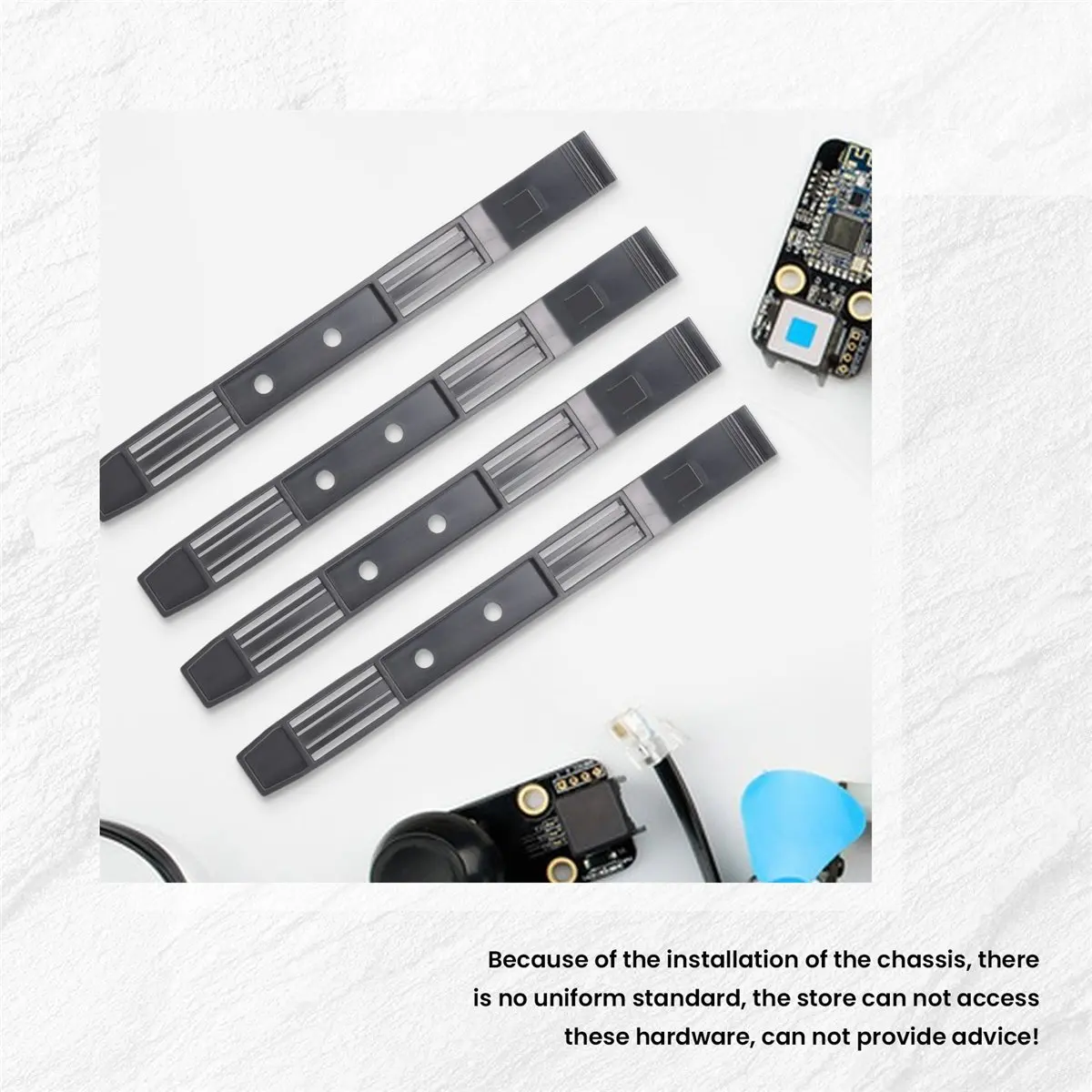 A59E 2 Pair Hard Drive Rails Chassis Cage Accessories Drive Bay Slider Plastic Rails for 3.5 to 5.25 Hard Drive Tray