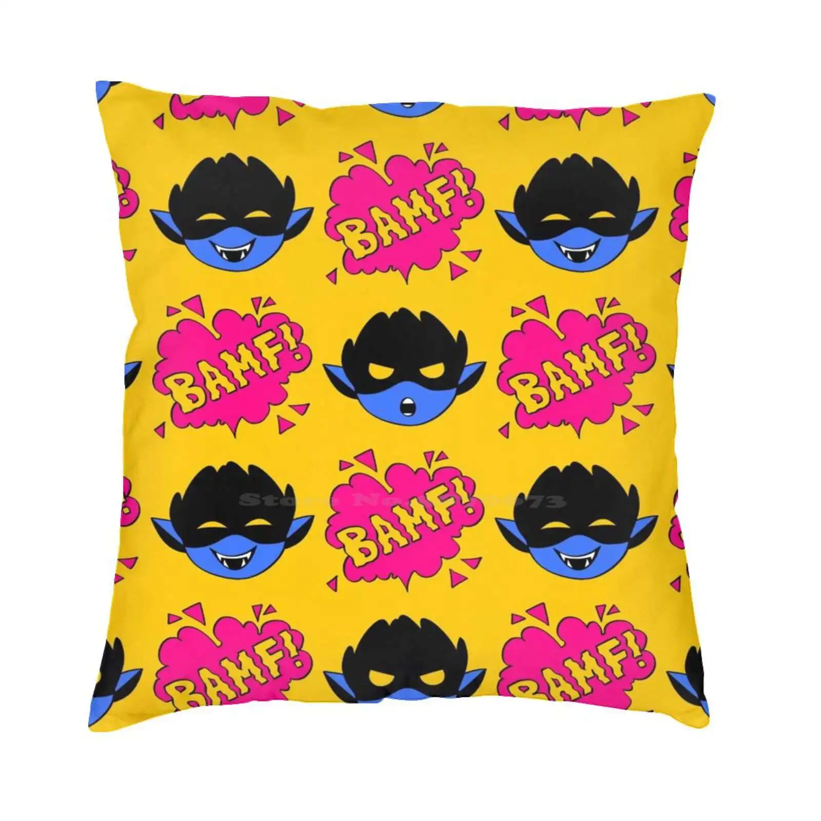 Bamfs Pattern Home Sofa Car Waist Throw Pillowcase Nightcrawler Bamfs X Men Xmen Comics Kurt Wagner