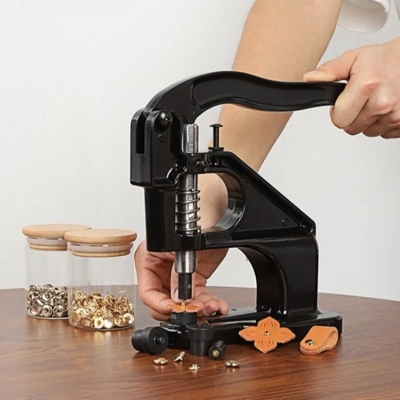 Hand Press Machine Dies for Bag Hardware Snap Buttons Eyelets Practical Setting Accessory for Leather Craft Fastener Mounting