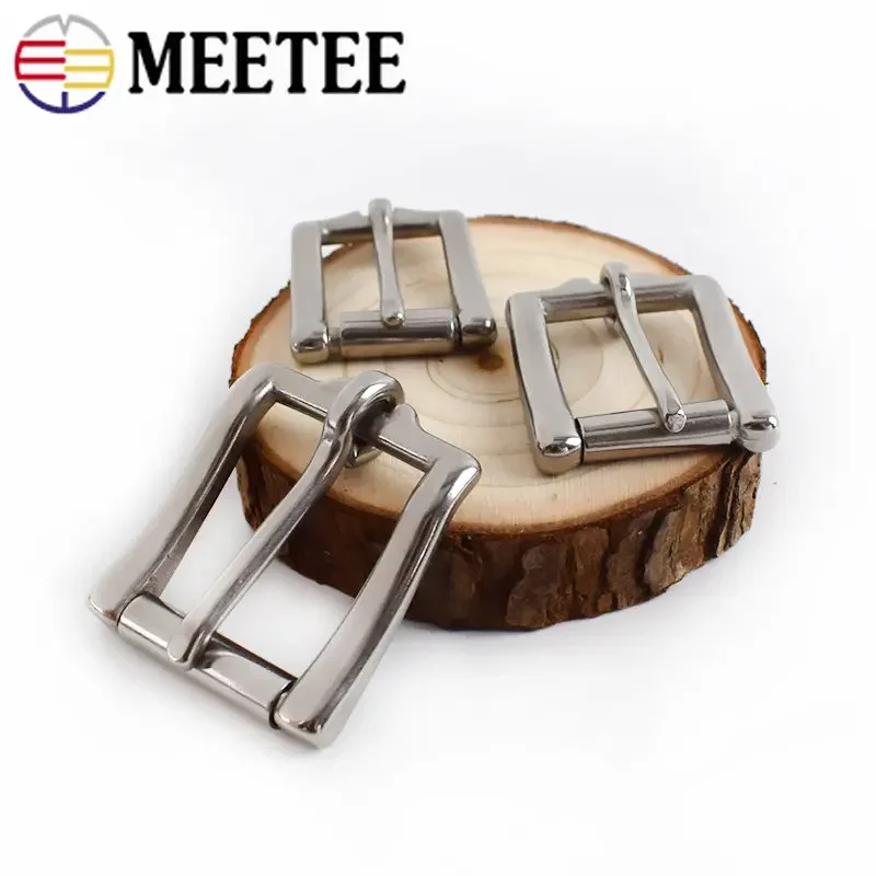 Meetee 1pc/2pcs 17/20/26/34/38mm Stainless Steel Belt Buckle Head Bag Strap Adjust Pin Buckles DIY Luggage Hardware Accessories