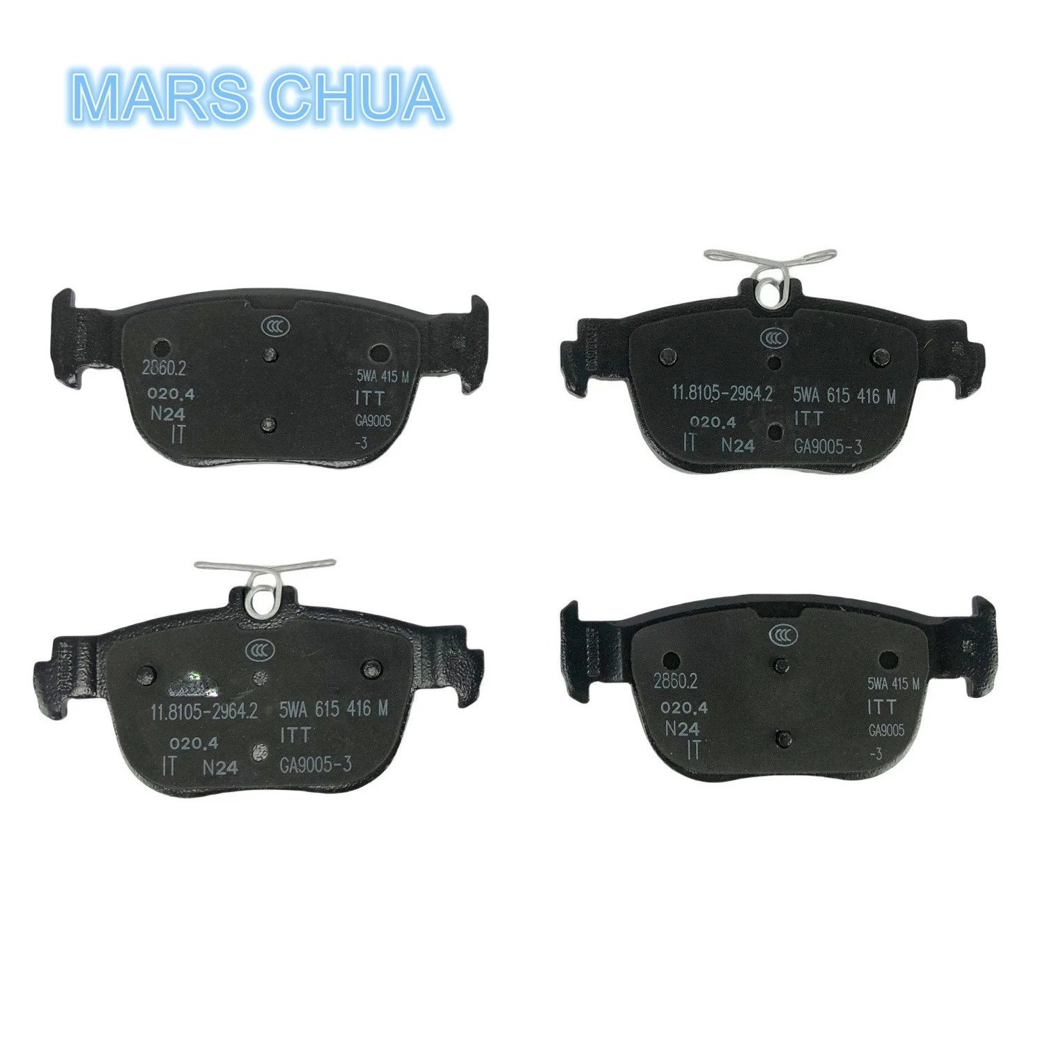 

Задние тормозные колодки 5WA698451G для Skoda Octavia, Caddy, Golf 2020-2026, 2021-2026, 2022-2026
