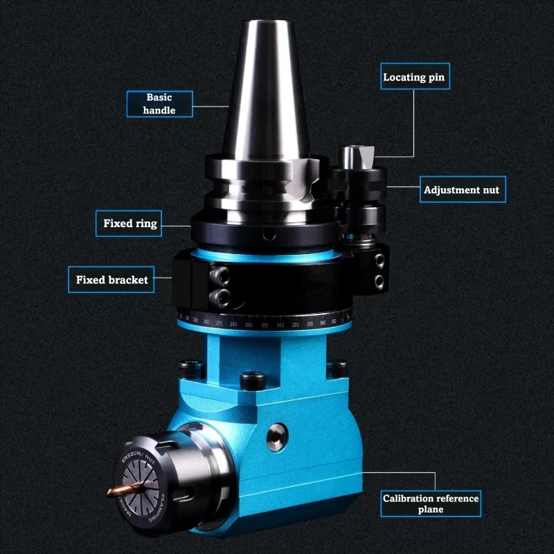 BT40 BT50 Right Angle Head 90 Degree Horizontal Milling Tool Holder For Side Milling Machining Center Equipment