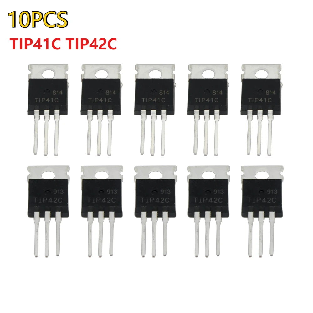 10PCS/lot TIP41C TIP42C TO-220 Transistor TIP41 TIP42 100V 6A NPN IC Transistors Kit