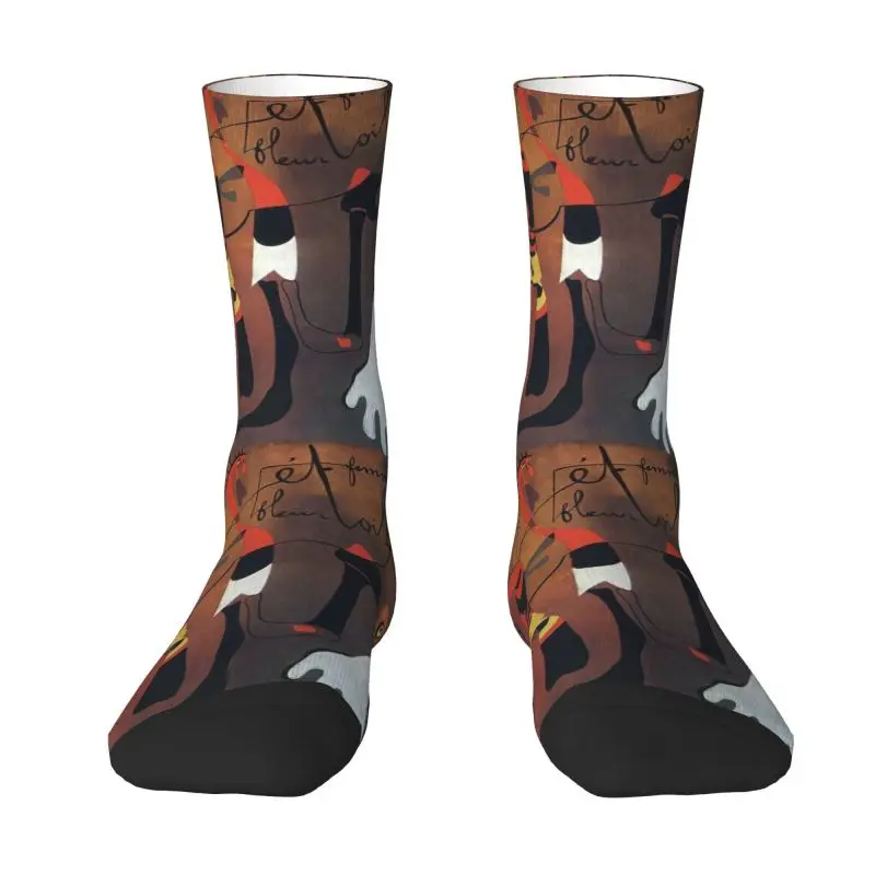 Joan Miro Abstract Art Men Women Crew Socks Unisex Fashion Snail Woman Flower Star Spring Summer Autumn Winter Dress Socks