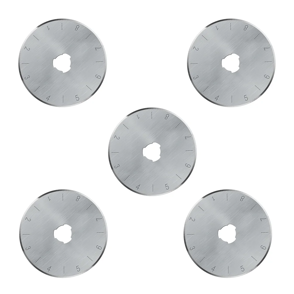 

5Pcs Rotary Cutter Blades Super Thin 03mm Precise Cutting for Fabric Paper Crafts Storage Case Included