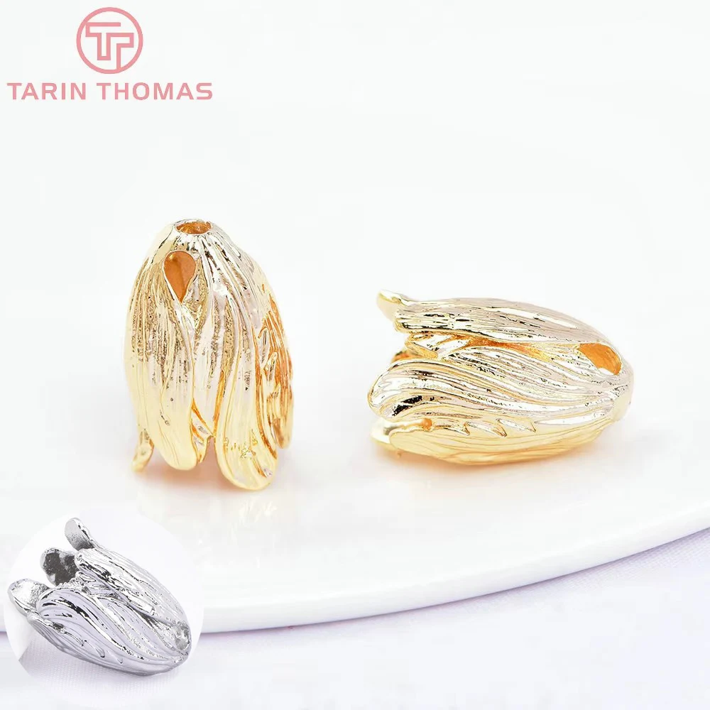 (3204) 6PCS 16MM 24K Gold Farbe Messing Bead Caps Hohe Qualität Diy Schmuck Erkenntnisse Zubehör Großhandel