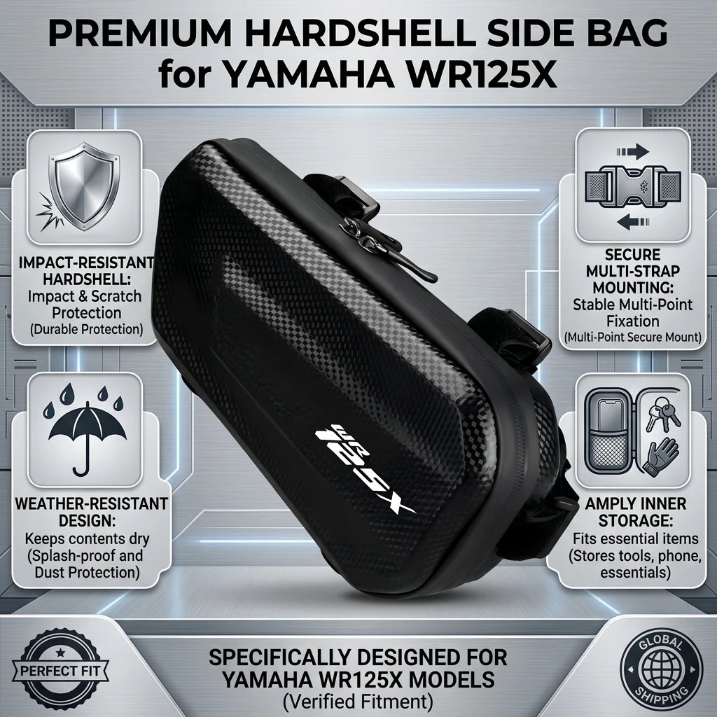 Easy To Clean Large Capacity EVA Motorcycle Saddle Bag Tool Bag With LOGO For YAMAHA WR 125X WR 125 X WR125X 2021 2022 2023