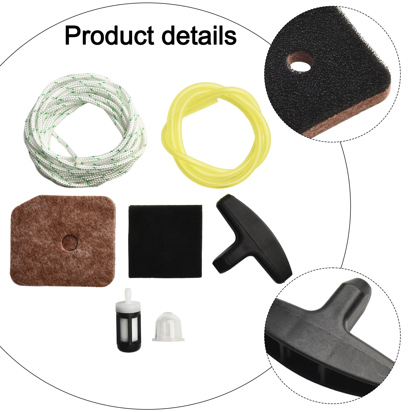 

Fuel Filter Air Filter Meter Long Number Of Pieces Nylon Starter Cord Package Content Air Filter Pull Start Handle