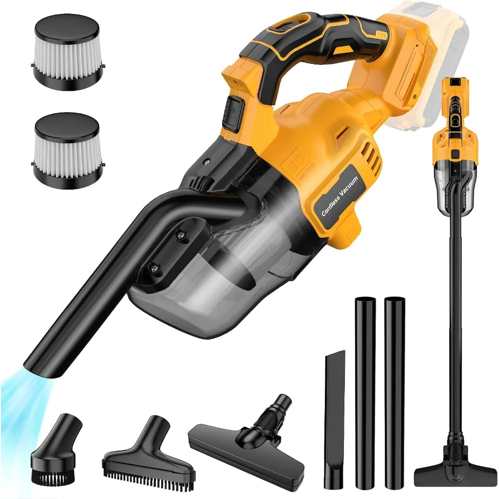 

Беспроводной пылесос для аккумулятора Dewalt 20 В, портативный ручной пылесос с 2 HEPA-фильтрами, 4 мультинасадками, пылесосом Power Shop f