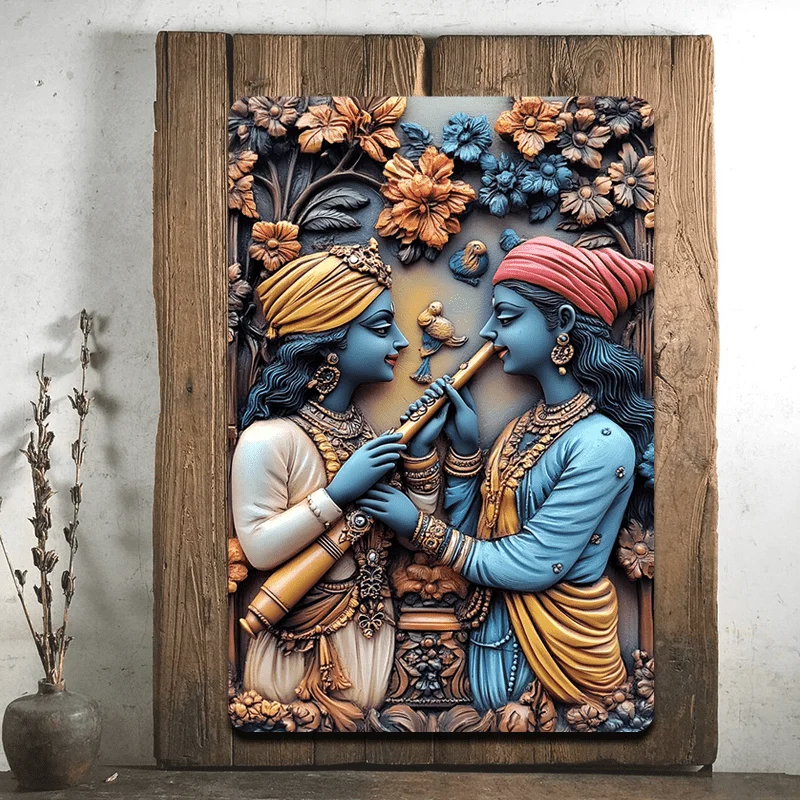 

1pc Vintage Aluminum Wall Art Sign, 8X12 Inch Relief Effect Decorative Painting, Multipurpose Home Decor for Living Room