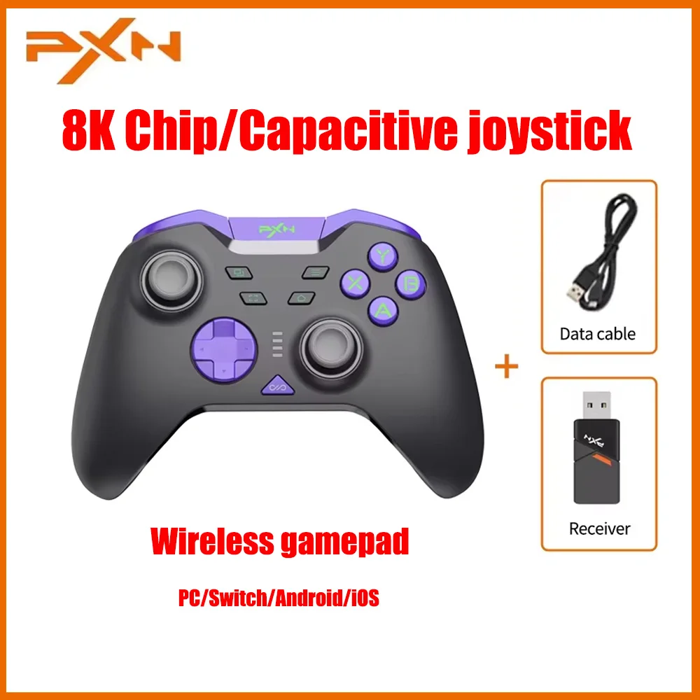 PXN P5 8K Wireless Gamepad 8000Hz Polling Rate Bluetooth Game Controller Hall Trigger Gamepads Capacitive Joystick For PC NS IOS