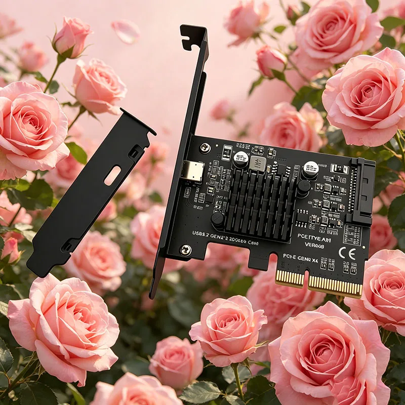 

20Gbps PCIE to USB C Add on Cards USB PCIE Card Type C PCI-Express 4X to USB 3.2 Gen 2X2 20Gbps PCI-E Expansion Card for Windows
