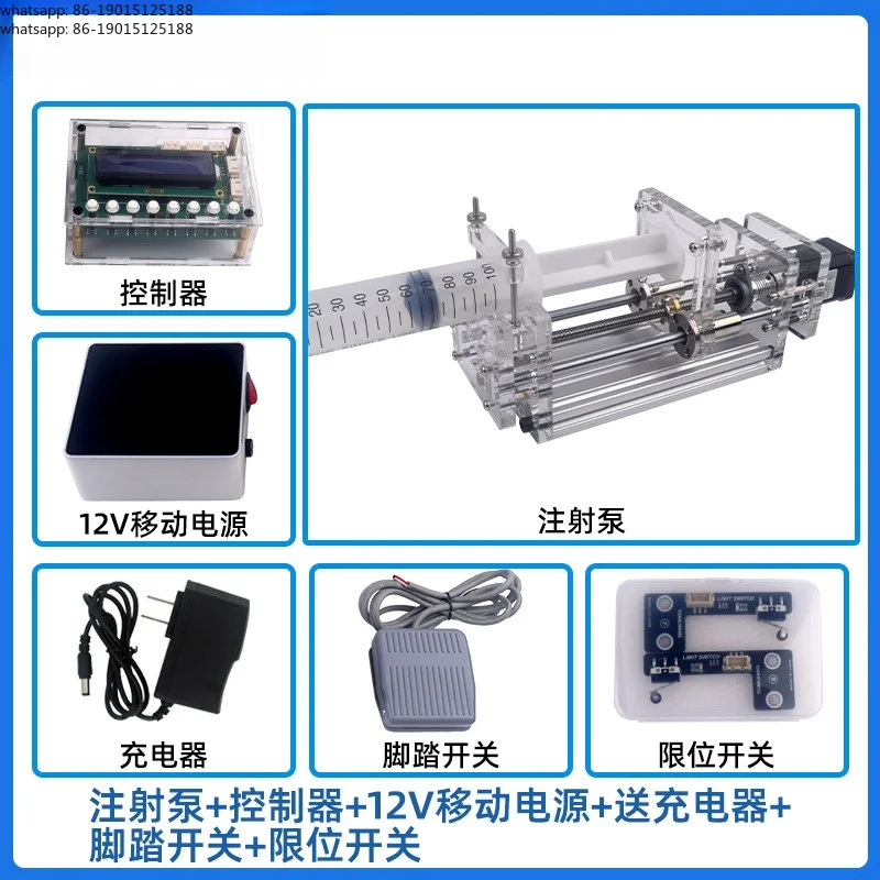 Laboratory micro , pump propulsion , liquid drip machine - foot pedal/limit