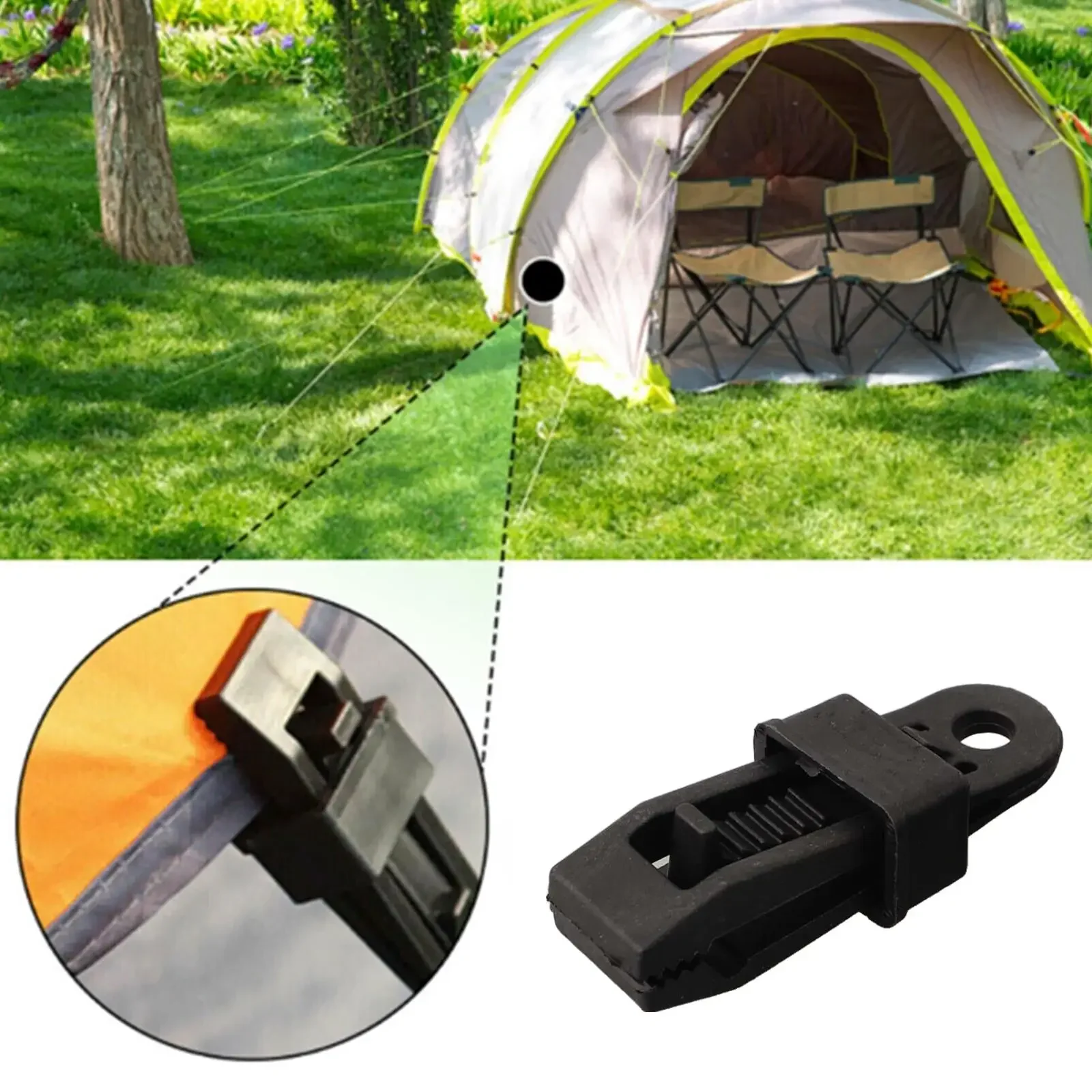 10Pcs Camping Tarps Canvas Clips Snap Gripper Caravan Jaw Grips Tent Awning Canopy Clamps Heavy Duty Lock Grip Clamps