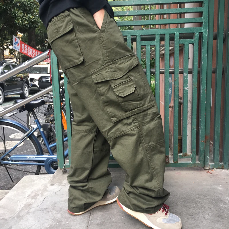 

2024 Men Casual Loose Pants Plus Size Casual Trousers Long Pants Stretch Fabric Loose Baggy Pants Big Size Trousers Z61