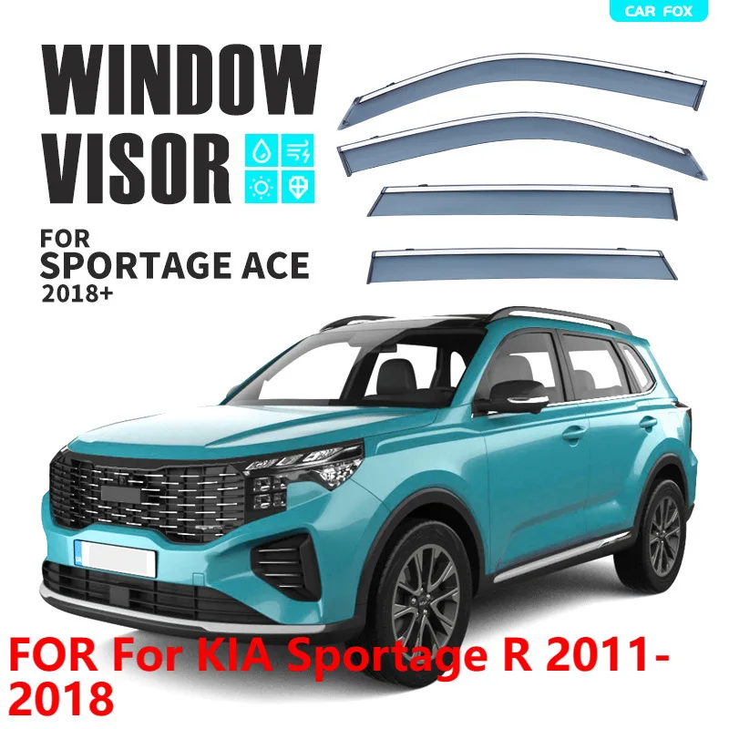 

For KIA Sportage R 2011-2018 Window Visor Rain Deflector Side Window Awning Sun Shade Auto Accessories