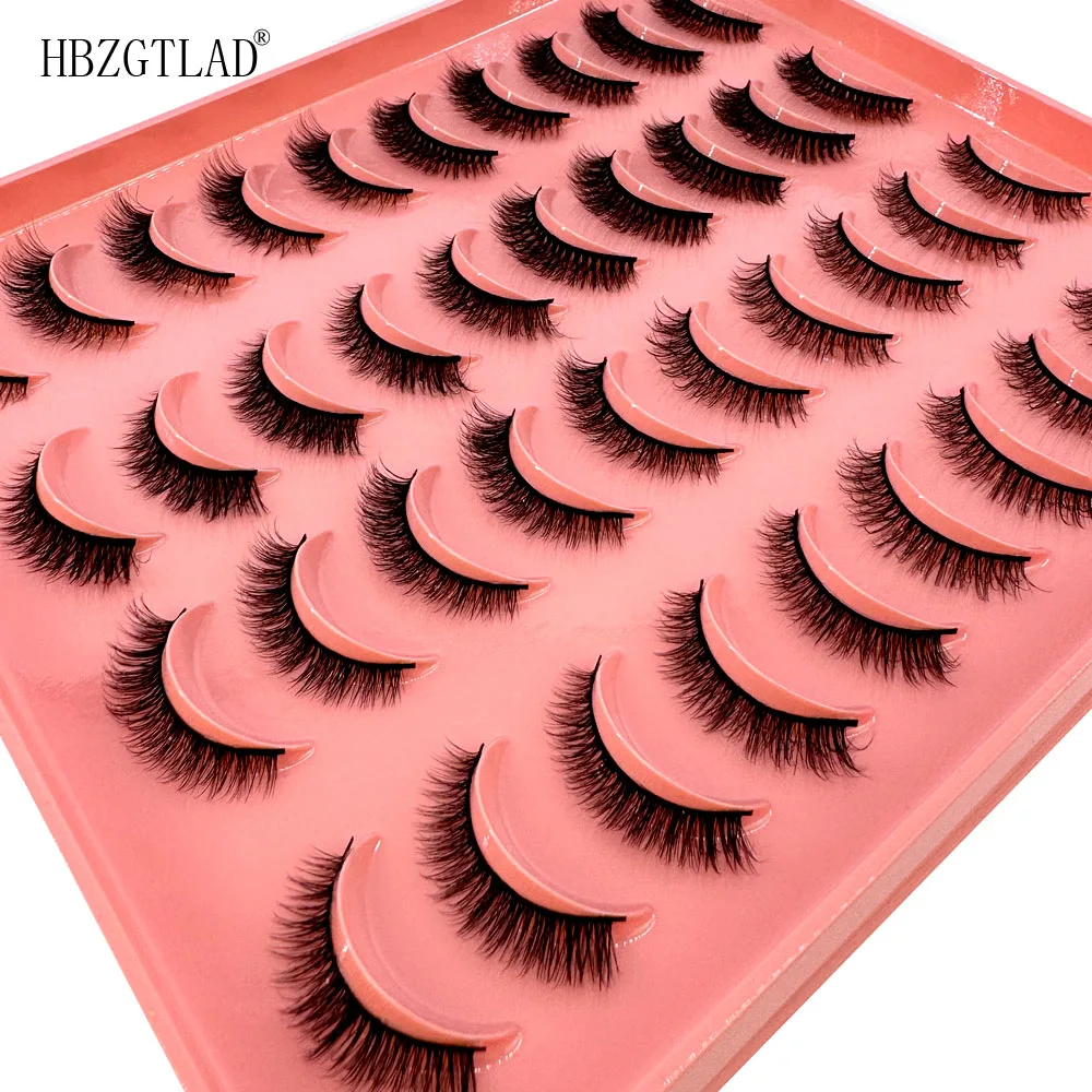 Neue 20 Paar Natürliche Lange 3D Nerz Falsche Wimpern, Künstliche Wimpernverlängerung, Make-up-Set, Nerz-Wimpern, Kurze Wimpern – Detail 2