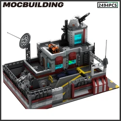 MOC Building Blocks Space Base Military Fortress Outpost Model DIY Bricks Assemble Toy Christmas Gift Birthday Present