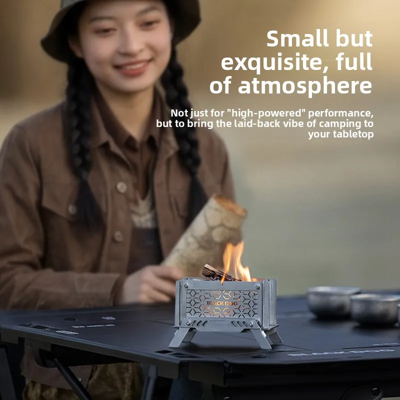 

BLACKDOG Outdoor stainless steel mini aromatherapy stove detachable wood stove camping portable burning platform mosquito incens