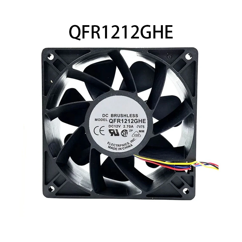 

Вентилятор для сервера Delta QFR1212GHE 12 В постоянного тока 2,70 А 210 куб. футов 120*120*38 мм Охлаждающий радиатор