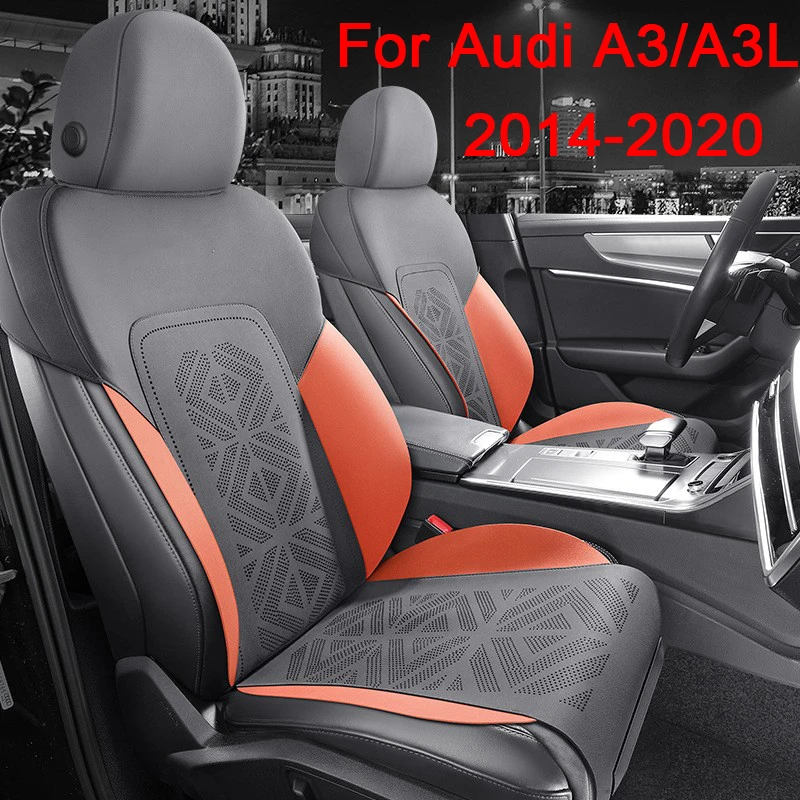 Car Seat Covers New Upgraded Ultra-thin Ventilate Seat Cover For Audi A3 2014 2015 2016 2017 2018 2019 Car Seat Protective Cover