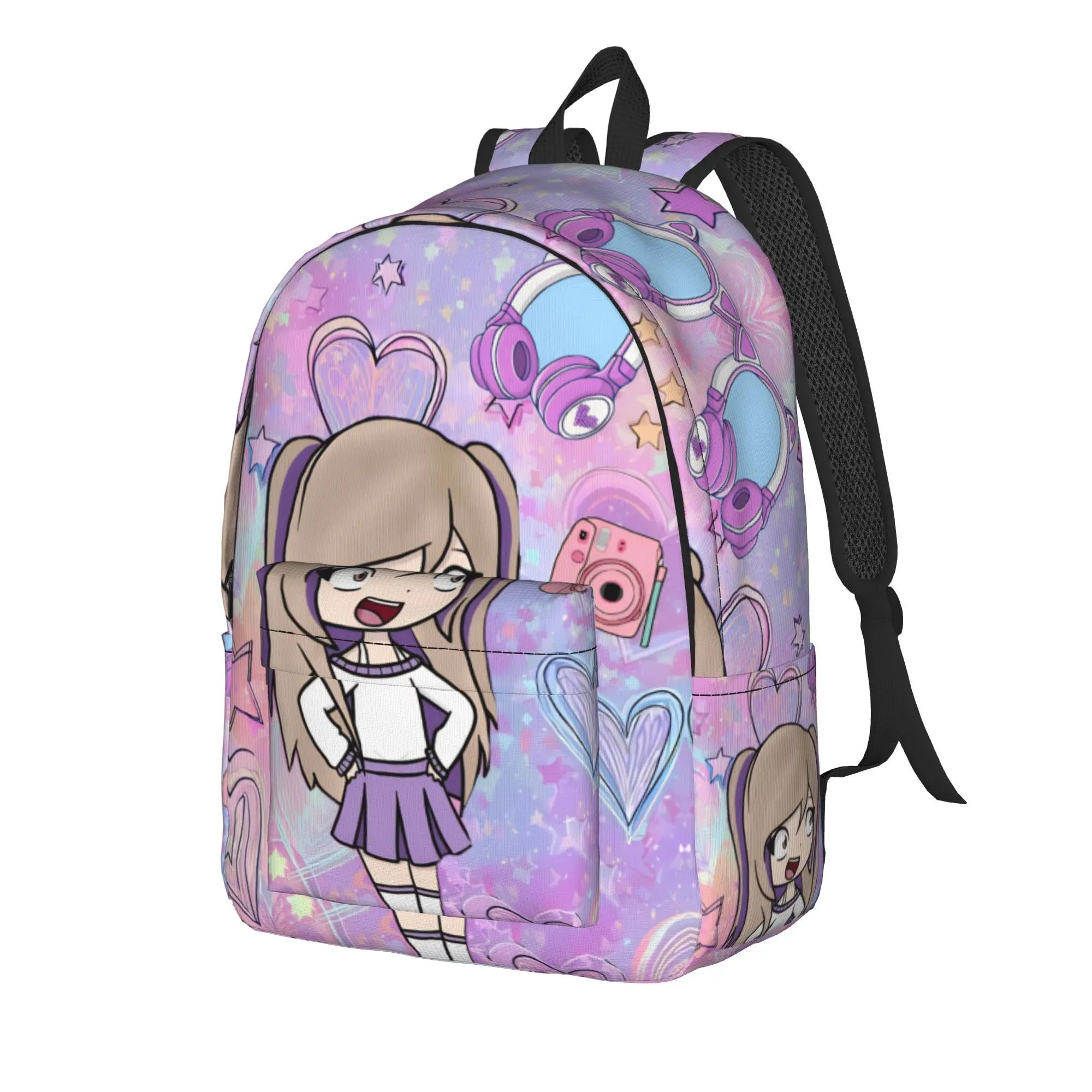 Dense Real Mix Collage Lyna Vallejos  Classical Backpack Lightweight Student Work  Daypack Laptop Computer Shoulder Bag