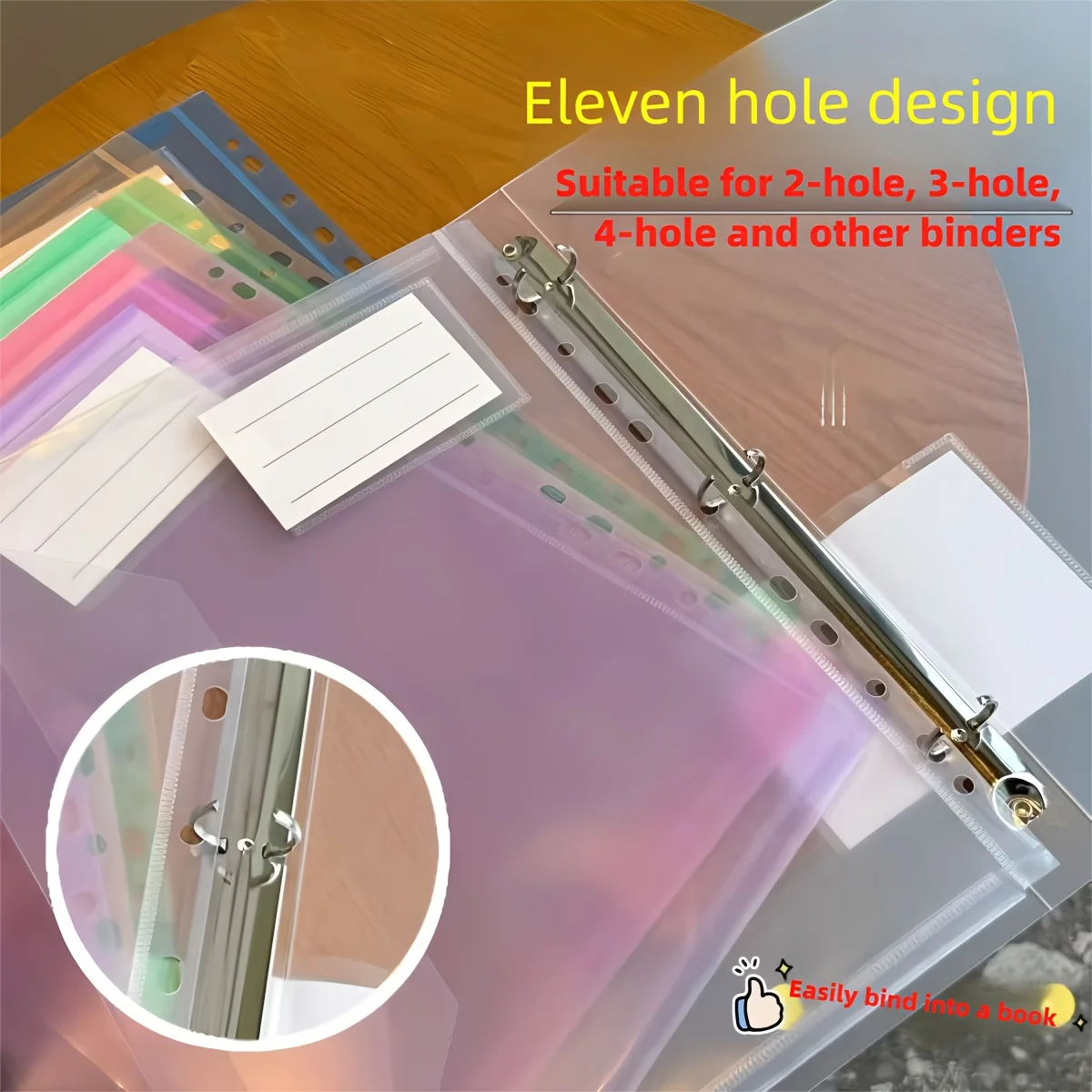 แฟ้มเอกสาร A4 แบบ 11 รู 6 ชิ้น พร้อมป้าย, ซองใส่ข้อสอบนักเรียนแบบกระดุมแป๊ก, ซองเก็บเอกสารกันน้ำแบบใส่กระดาษหลวม