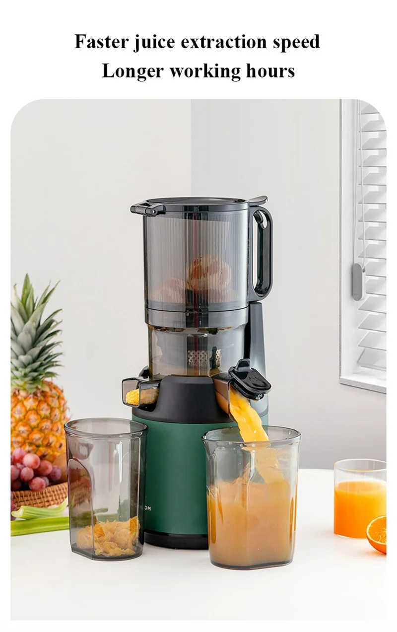 Tabletop 13CM Large Caliber Juicer 220V Carrot Vegetables Squeezing Juicing Machine Residue-juice Separation Kitchen Use