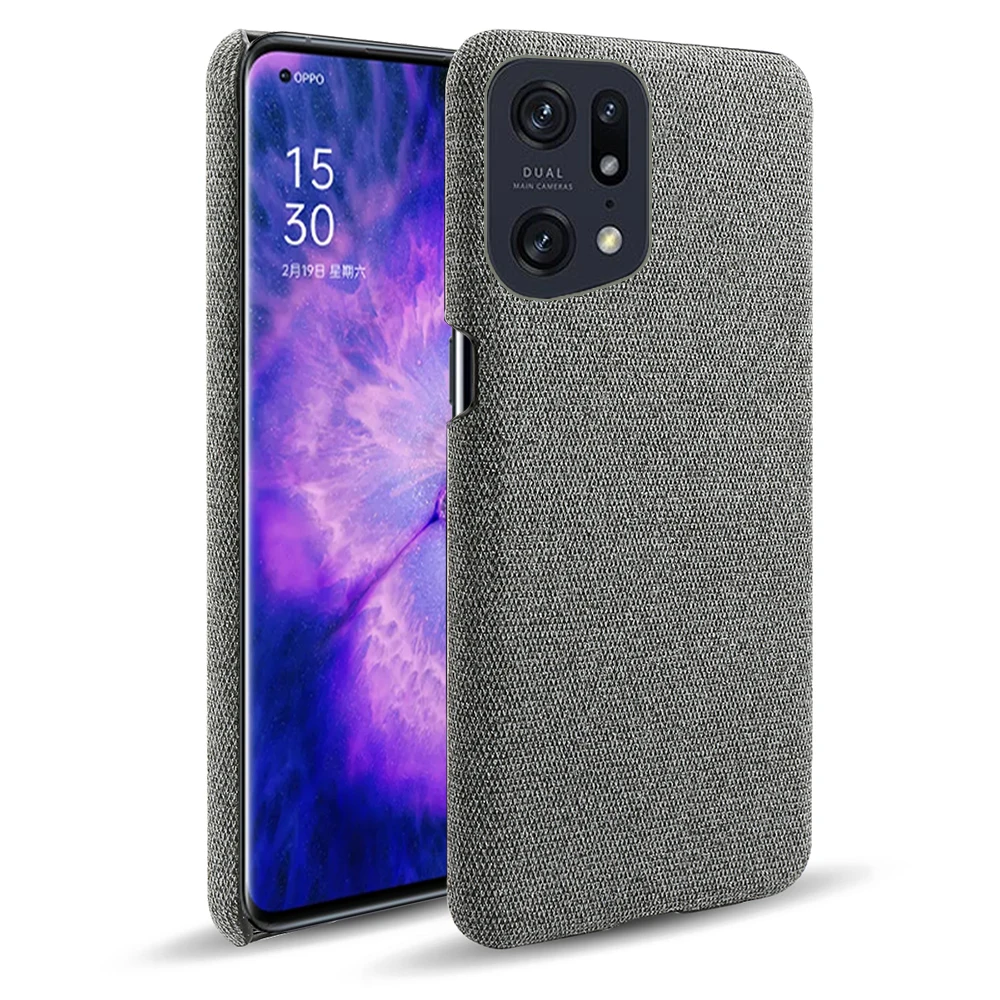 

OPPO Find X5 Pro Case Cloth Antiskid Coque Funda For Oppo Find X 5 X5pro Findx5 Pro 5G Slim Retro Cloth Hard PC Phone Cover Capa