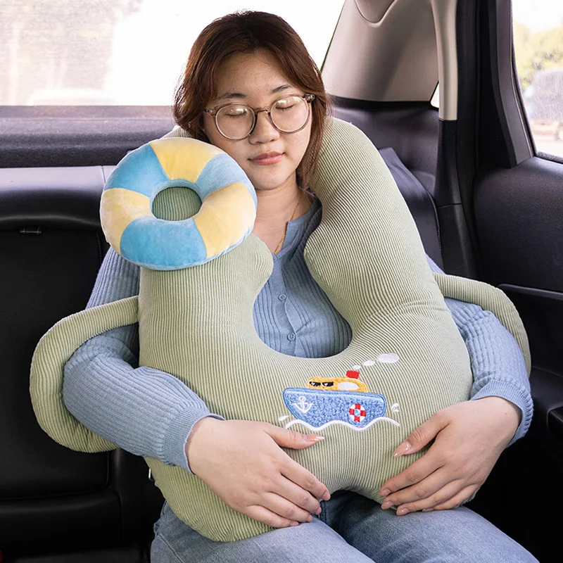 Cute Animal Pattern Kid Neck Head Support U-Shape Children Travel Pillow Cushion for Car Seat Safety Neck Pillow for Kids